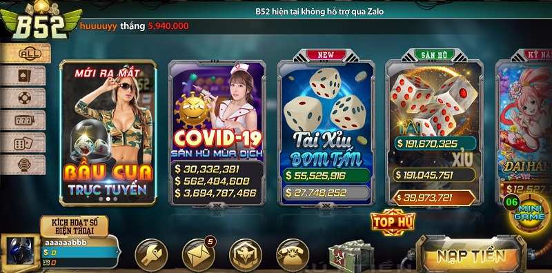 Danh sách các hạng mục trò chơi xuất sắc cấp độ 23Vip - 23Vip