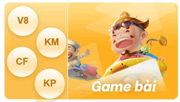 Danh mục sản phẩm của trang web cổng game thẻ bài 9Fun - 9Fun